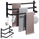 Wieszak na ręczniki aluminiowy czarny 40 cm Wieszak na ręczniki aluminiowy czarny 40 cm