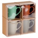 Zestaw Kubki Ceramiczne do Kawy Herbaty Dekoracyjne VILDE 400 ml 4 szt. Zestaw Kubki Ceramiczne do Kawy Herbaty Dekoracyjne VILDE 400 ml 4 szt.
