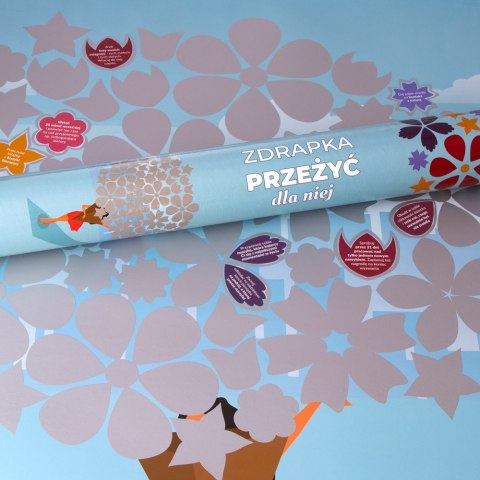 Zdrapka Przeżyć dla Niej plakat bucket list mapa