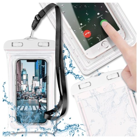 ETUI WODOODPORNE WODOSZCZELNE CASE NA TELEFON FLUORESCENCYJNE BIAŁE ETUI WODOODPORNE WODOSZCZELNE CASE NA TELEFON FLUORESCENCYJNE BIAŁE