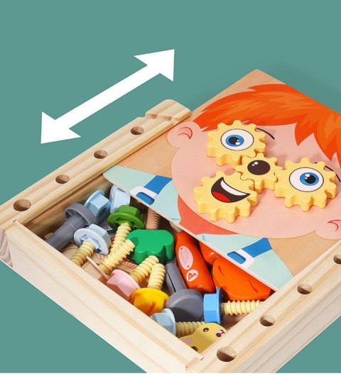 Drewniany Warsztat dla Dzieci Narzędzia zestaw majsterkowicza JHTOY-577 Drewniany Warsztat dla Dzieci Narzędzia zestaw majsterkowicza JHTOY-577