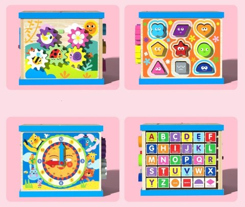 KOSTKA DREWNIANA SORTER Z LABIRYNTEM JHTOY-423 KOSTKA DREWNIANA SORTER Z LABIRYNTEM JHTOY-423