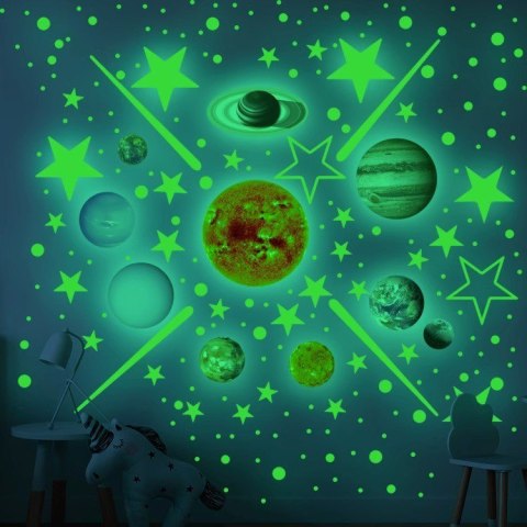 NAKLEJKI FLUORESCENCYJNE ŚWIECĄCE GWIAZDKI PLANETY KOSMOS 453 SZT NAKLEJKI FLUORESCENCYJNE ŚWIECĄCE GWIAZDKI PLANETY KOSMOS 453 SZT