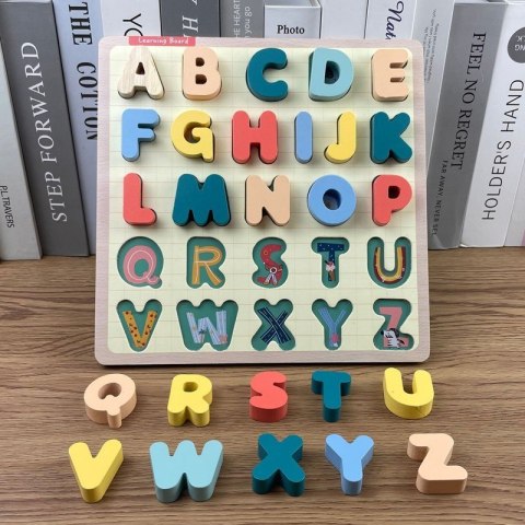 PUZZLE DREWNIANE EDUKACYJNE ALFABET DUŻE LITERKI ZKB-2053 PUZZLE DREWNIANE EDUKACYJNE ALFABET DUŻE LITERKI ZKB-2053