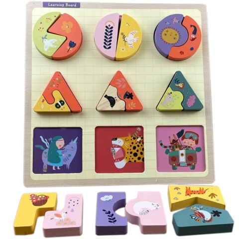 PUZZLE DREWNIANE EDUKACYJNE ZWIERZĄTKA ZKB-2053 PUZZLE DREWNIANE EDUKACYJNE ZWIERZĄTKA ZKB-2053