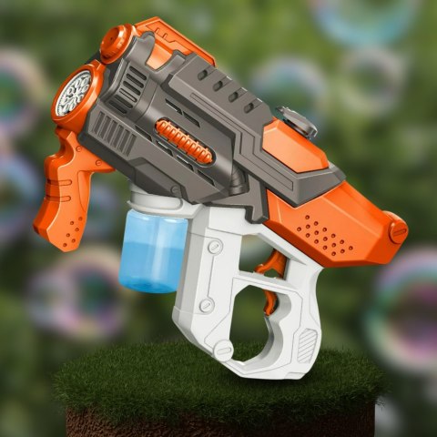 PISTOLET NA BAŃKI I WODĘ ELEKTRYCZNY AUTOMATYCZNY KARABIN WODNY 2W1 POMARAŃCZOWO SZARY PISTOLET NA BAŃKI I WODĘ ELEKTRYCZNY AUTOMATYCZNY KARABIN WODNY 2W1 POMARAŃCZOWO SZARY