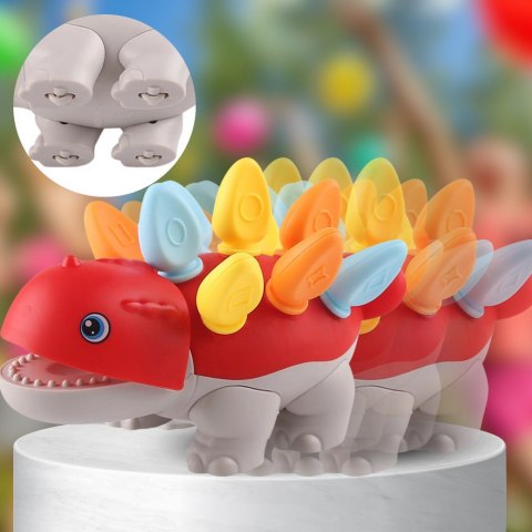 PUZZLE UKŁADANKA DOPASUJ KSZTAŁTY MONTESSORI KSZTAŁTY DINOZAUR SORTER CZERWONY PUZZLE UKŁADANKA DOPASUJ KSZTAŁTY MONTESSORI KSZTAŁTY DINOZAUR SORTER CZERWONY