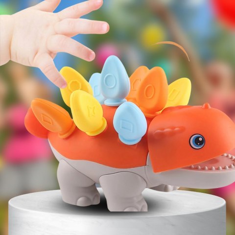 PUZZLE UKŁADANKA DOPASUJ KSZTAŁTY MONTESSORI KSZTAŁTY DINOZAUR SORTER POMARAŃCZOWY PUZZLE UKŁADANKA DOPASUJ KSZTAŁTY MONTESSORI KSZTAŁTY DINOZAUR SORTER POMARAŃCZOWY