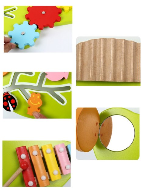 TABLICA SENSORYCZNA MANIPULACYJNA MONTESSORI KROKODYL TABLICA SENSORYCZNA MANIPULACYJNA MONTESSORI KROKODYL