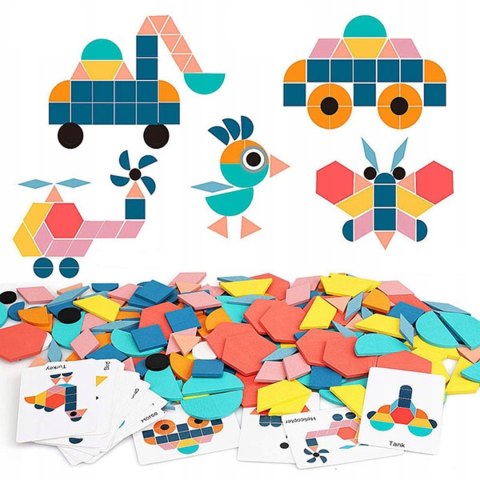 UKŁADANKA KLOCKI PUZZLE DREWNIANE MONTESSORI 180 el. UKŁADANKA KLOCKI PUZZLE DREWNIANE MONTESSORI 180 el.