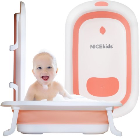 WANIENKA DLA DZIECI SKŁADANA NICEKIDS SILIKONOWA RÓŻOWA WANIENKA DLA DZIECI SKŁADANA NICEKIDS SILIKONOWA RÓŻOWA