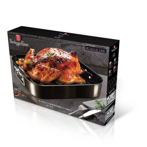 BRYTFANNA DO PIECZENIA Z RUSZTEM 41.5X32CM BERLINGER HAUS SHINY BLACK BH-7849 BRYTFANNA DO PIECZENIA Z RUSZTEM 41.5X32CM BERLINGER HAUS SHINY BLACK BH-7849