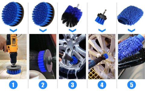 DETAILING ZESTAW PĘDZLI i AKCESORII DO CZYSZCZENIA 22 EL, DETAILING ZESTAW PĘDZLI i AKCESORII DO CZYSZCZENIA 22 EL,