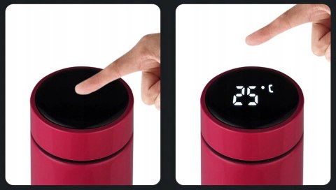 KUBEK TERMICZNY TERMOS SMART LED 500ML BORDOWY KUBEK TERMICZNY TERMOS SMART LED 500ML BORDOWY