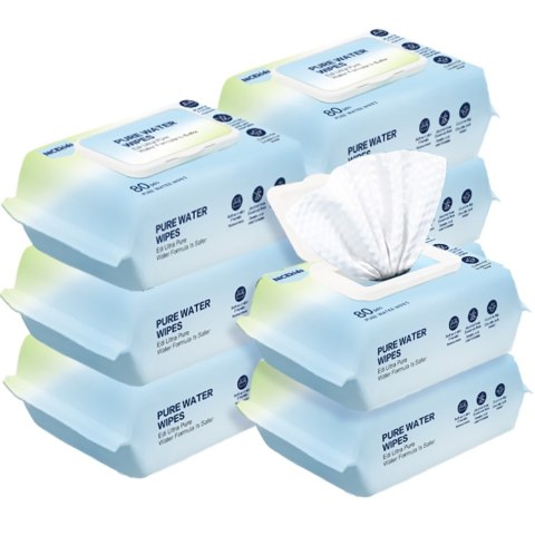 NICEKIDS Chusteczki nawilżane Pure Water Wipes 99,9% wody 12x80 szt NICEKIDS Chusteczki nawilżane Pure Water Wipes 99,9% wody 12x80 szt