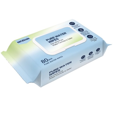 NICEKIDS Chusteczki nawilżane Pure Water Wipes 99,9% wody 6x80 szt NICEKIDS Chusteczki nawilżane Pure Water Wipes 99,9% wody 6x80 szt