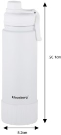 BUTELKA TERMICZNA 720ML KLAUSBERG BIAŁA KB-7639 BUTELKA TERMICZNA 720ML KLAUSBERG BIAŁA KB-7639