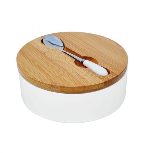 CUKIERNICA CERAMICZNA Z ŁYŻECZKĄ KONIGHOFFER 4233 BIAŁA CUKIERNICA CERAMICZNA Z ŁYŻECZKĄ KONIGHOFFER 4233 BIAŁA