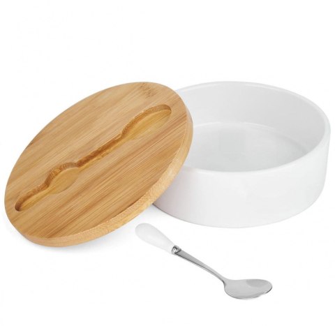 CUKIERNICA CERAMICZNA Z ŁYŻECZKĄ KONIGHOFFER 4233 BIAŁA CUKIERNICA CERAMICZNA Z ŁYŻECZKĄ KONIGHOFFER 4233 BIAŁA