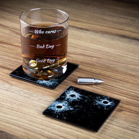 Gitarowy Zestaw do Whisky WHO CARES w etui prezent Gitarowy Zestaw do Whisky WHO CARES w etui prezent