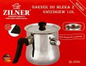 GARNEK DO MLEKA Z GWIZDKIEM ORAZ POKRYWKĄ 1.0L INDUKCJA ZILNER ZL-8701 GARNEK DO MLEKA Z GWIZDKIEM ORAZ POKRYWKĄ 1.0L INDUKCJA ZILNER ZL-8701
