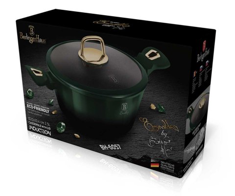 GARNEK GRANITOWY 2.5L 20CM BERLINGER HAUS METALLIC LINE EMERALD BH-6057 GARNEK GRANITOWY 2.5L 20CM BERLINGER HAUS METALLIC LINE EMERALD BH-6057