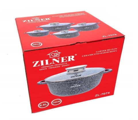 GARNEK MARMUROWY 6.8L / 28cm ZILNER ZL-7074 GARNEK MARMUROWY 6.8L / 28cm ZILNER ZL-7074