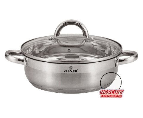GARNEK STAL.NIERDZ. PŁASKI 6.0L 28CM ZILNER ZL-7405 GARNEK STAL.NIERDZ. PŁASKI 6.0L 28CM ZILNER ZL-7405