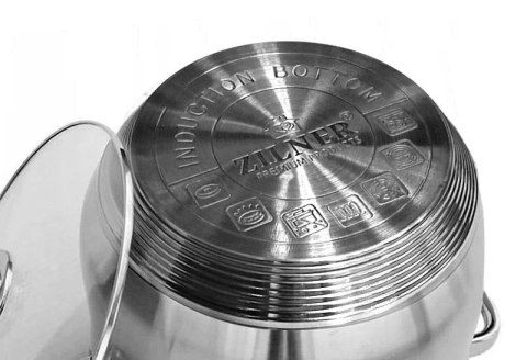 GARNEK STALOWY 6.1L 24cm DNO 9 WARSTWOWE ZILNER ZL-7307 GARNEK STALOWY 6.1L 24cm DNO 9 WARSTWOWE ZILNER ZL-7307