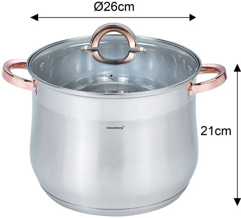 GARNEK STALOWY GASTRONOMICZNY 10.7L 26CM KLAUSBERG KB-7794 ROSE GOLD GARNEK STALOWY GASTRONOMICZNY 10.7L 26CM KLAUSBERG KB-7794 ROSE GOLD