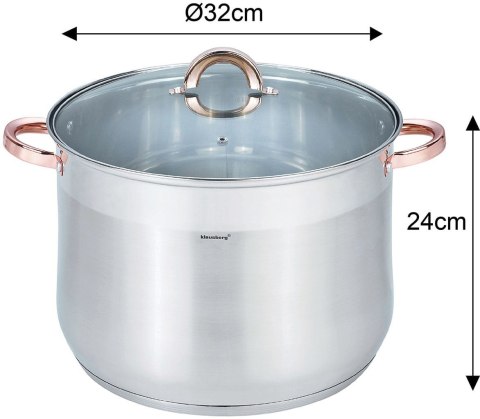 GARNEK STALOWY GASTRONOMICZNY 18.7L 32CM KLAUSBERG KB-7797 ROSE GOLD GARNEK STALOWY GASTRONOMICZNY 18.7L 32CM KLAUSBERG KB-7797 ROSE GOLD