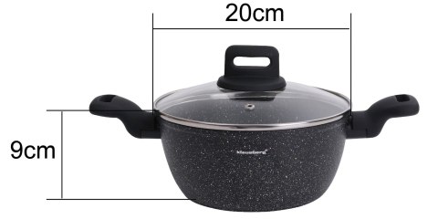 GARNEK Z POWŁOKĄ MARMUROWĄ 20CM 2.3L KLAUSBERG KB-7670 GARNEK Z POWŁOKĄ MARMUROWĄ 20CM 2.3L KLAUSBERG KB-7670
