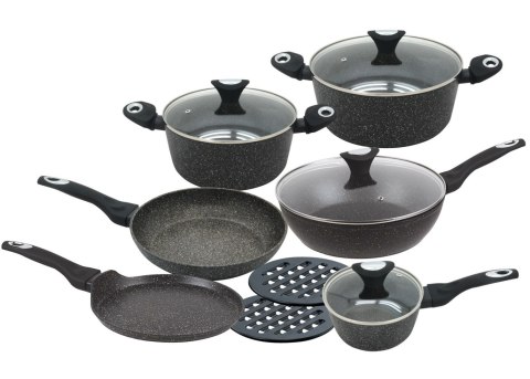 GARNKI GRANITOWE GOLD MARMO 12 ELE. KLAUSBERG KB-7201 GARNKI GRANITOWE GOLD MARMO 12 ELE. KLAUSBERG KB-7201