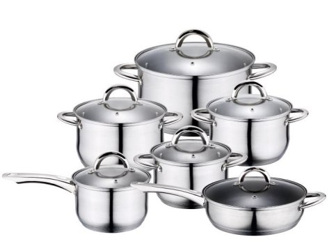 GARNKI KiNGHOFF JUMBO SILVER 12 ELE KH-4450 GARNKI KiNGHOFF JUMBO SILVER 12 ELE KH-4450