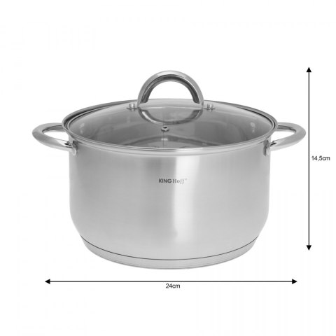 GARNKI KiNGHOFF JUMBO SILVER 12 ELE KH-4450 GARNKI KiNGHOFF JUMBO SILVER 12 ELE KH-4450