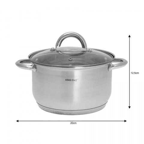 GARNKI KiNGHOFF JUMBO SILVER 12 ELE KH-4450 GARNKI KiNGHOFF JUMBO SILVER 12 ELE KH-4450