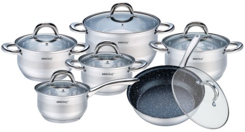 GARNKI KiNGHOFF SILVER MARBLE 12 ELE KH-1098 GARNKI KiNGHOFF SILVER MARBLE 12 ELE KH-1098