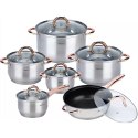 GARNKI STALOWE 12 EL. KINGHOFF ROSEGOLD KH-1765 GARNKI STALOWE 12 EL. KINGHOFF ROSEGOLD KH-1765