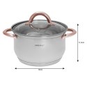 GARNKI STALOWE 12 EL. KINGHOFF ROSEGOLD KH-1765 GARNKI STALOWE 12 EL. KINGHOFF ROSEGOLD KH-1765