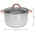 GARNKI STALOWE 12 EL. KINGHOFF ROSEGOLD KH-1766 GARNKI STALOWE 12 EL. KINGHOFF ROSEGOLD KH-1766