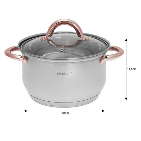GARNKI STALOWE 12 EL. KINGHOFF ROSEGOLD KH-1766 GARNKI STALOWE 12 EL. KINGHOFF ROSEGOLD KH-1766