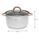 GARNKI STALOWE 6 EL. KINGHOFF ROSEGOLD KH-1762 GARNKI STALOWE 6 EL. KINGHOFF ROSEGOLD KH-1762