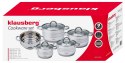 GARNKI STALOWE 9 EL. 2.1/2.9/3.9/5.0L KLAUSBERG KB-7695 GARNKI STALOWE 9 EL. 2.1/2.9/3.9/5.0L KLAUSBERG KB-7695