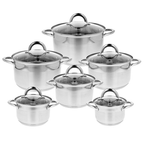 GARNKI STALOWE ZESTAW 12 EL. BRUNBESTE BB-2152 GARNKI STALOWE ZESTAW 12 EL. BRUNBESTE BB-2152