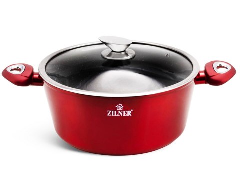 GARNKI z POWŁOKĄ GRANITOWĄ 6 EL. ZILNER CHERRY RED ZL-8561