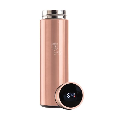 INTELIGENTNY TERMOS STALOWY 0.45L Z WSKAŹNIKIEM TEMPERATURY LED BERLINGER HAUS ROSE GOLD BH-7954 INTELIGENTNY TERMOS STALOWY 0.45L Z WSKAŹNIKIEM TEMPERATURY LED BERLINGER HAUS ROSE GOLD BH-7954