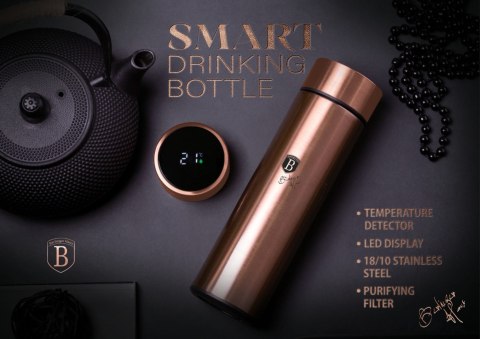 INTELIGENTNY TERMOS STALOWY 0.45L Z WSKAŹNIKIEM TEMPERATURY LED BERLINGER HAUS ROSE GOLD BH-7954 INTELIGENTNY TERMOS STALOWY 0.45L Z WSKAŹNIKIEM TEMPERATURY LED BERLINGER HAUS ROSE GOLD BH-7954