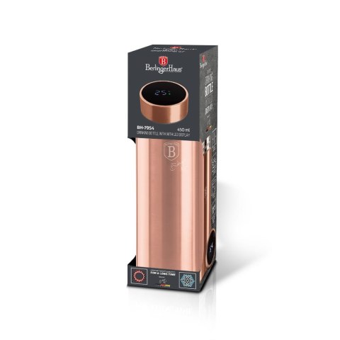 INTELIGENTNY TERMOS STALOWY 0.45L Z WSKAŹNIKIEM TEMPERATURY LED BERLINGER HAUS ROSE GOLD BH-7954 INTELIGENTNY TERMOS STALOWY 0.45L Z WSKAŹNIKIEM TEMPERATURY LED BERLINGER HAUS ROSE GOLD BH-7954