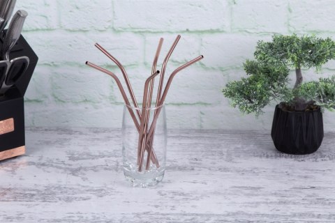 KOMPLET METALOWYCH SŁOMEK DO PICIA 6 ELEMENTÓW BERLINGER HAUS ROSE GOLD BH-2982 KOMPLET METALOWYCH SŁOMEK DO PICIA 6 ELEMENTÓW BERLINGER HAUS ROSE GOLD BH-2982