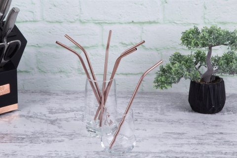 KOMPLET METALOWYCH SŁOMEK DO PICIA 6 ELEMENTÓW BERLINGER HAUS ROSE GOLD BH-2982 KOMPLET METALOWYCH SŁOMEK DO PICIA 6 ELEMENTÓW BERLINGER HAUS ROSE GOLD BH-2982
